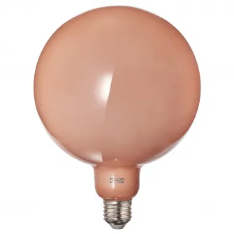 IKEA MOLNART Bec LED E27 150lm, glb portocaliu-roz, 150 mm
