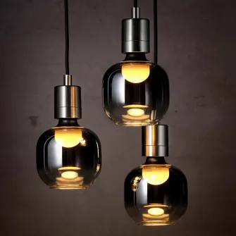 IKEA MOLNART Bec LED E27 150lm, tubular deschis/sticla transparenta gri, 120 mm