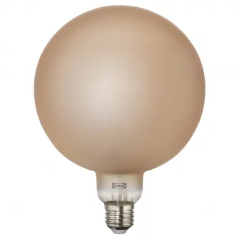 IKEA MOLNART Bec LED E27 180lm, glob mat/maro, 150 mm