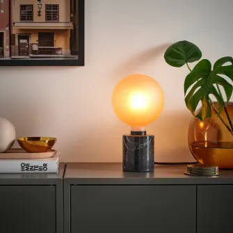 IKEA MOLNART Bec LED E27 180lm, glob mat/maro, 150 mm