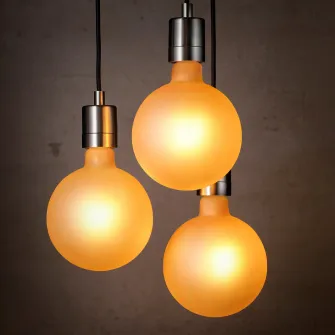 IKEA MOLNART Bec LED E27 180lm, glob mat/maro, 150 mm