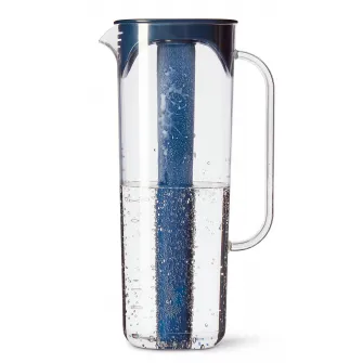IKEA MOPPA Carafa cu capac, albastru inchis/transparent, 1.7 l