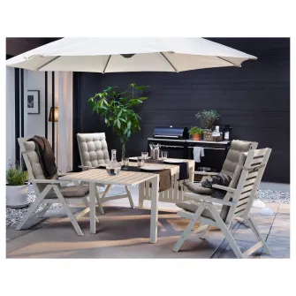 IKEA MORUM Covor tesatura plata, int/ext, bej, 200x300 cm