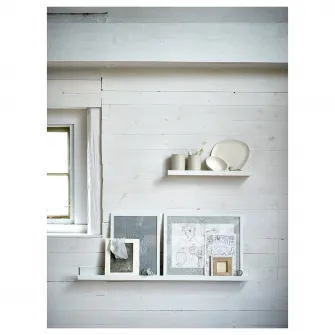 IKEA MOSSLANDA Polita fotografii, alb, 55 cm