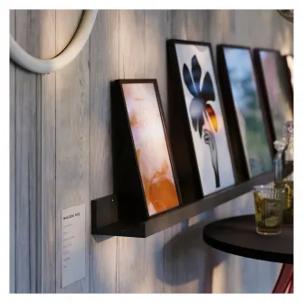 IKEA MOSSLANDA Polita fotografii, negru, 115 cm