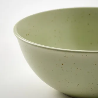IKEA MOSSMAL Bol, buline/verde deschis, 17 cm