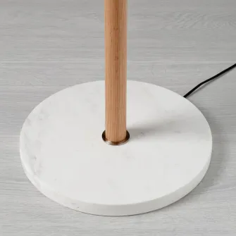 MOSSPLYM lampadar/veioza, opalin sticla/stejar, 180 cm