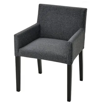 IKEA MÅRENÄS Scaun cu brate, negru/Gunnared gri inchis