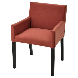 IKEA MÅRENÄS Scaun cu brate, negru/Gunnared rosu-maro