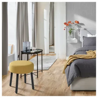 IKEA MÖRTFORS Pouf, Diseröd galben inchis, 47x47 cm