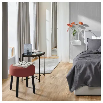 IKEA MÖRTFORS Pouf, Diseröd rosu, 47x47 cm