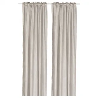 IKEA MÄSTERROT Draperii, 2buc, bej/alb buline/rjns, 145x300 cm