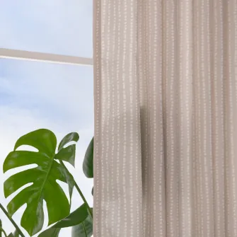 IKEA MÄSTERROT Draperii, 2buc, bej/alb buline/rjns, 145x300 cm