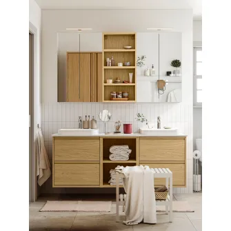 IKEA MUSKAN Banca, alb, 58x38 cm