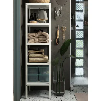 IKEA MUSKAN Etajera, alb, 37x140 cm