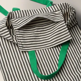IKEA MÄVINN Sacosa, verde/dunga alb/negru