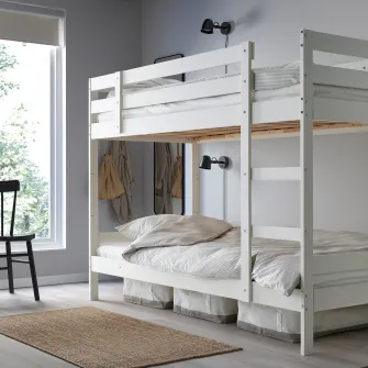 IKEA MYDAL Cadru pat suprapus, alb, 90x200 cm