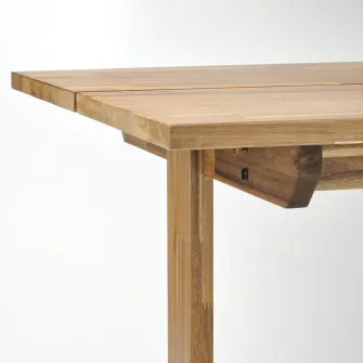 IKEA NACKANÄS / SKOGSBO Masa + 4 scaune, acacia/maro-i, 140 cm