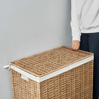 IKEA NATTGIBBA Cos rufe, nuiele/lucrat manual, 100 l