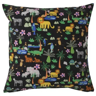 IKEA NATTHÄGER Fata de perna, multicolor/jungla, 50x50 cm