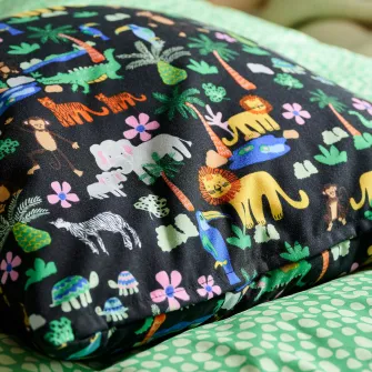IKEA NATTHÄGER Fata de perna, multicolor/jungla, 50x50 cm