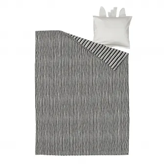 IKEA NATTHÄGER Husa pilota+fata perna, negru alb/zebra, 150x200/50x60 cm