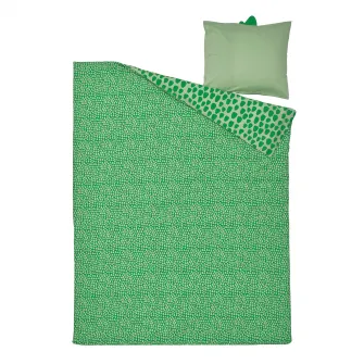IKEA NATTHÄGER Husa pilota+fata perna, verde/crocodil, 150x200/50x60 cm