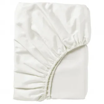 IKEA NATTJASMIN Cearsaf cu elastic, alb, 180x200 cm