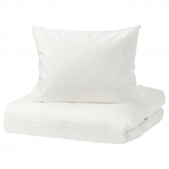IKEA NATTJASMIN Husa pilota+2 fete perna, alb, 200x200/50x60 cm