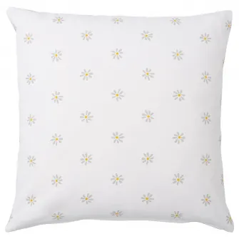 IKEA NATTSLÄNDA Fata perna, model floral gri/alb, 50x50 cm