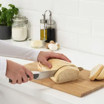 IKEA ÄNDLIG Set cutite, 3 piese, gri/alb
