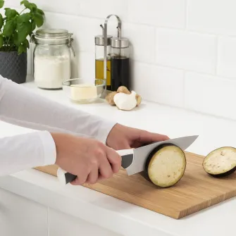 IKEA ÄNDLIG Set cutite, 3 piese, gri/alb
