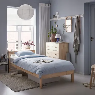 IKEA NEIDEN Cadru pat, pin/Luröy, 90x200 cm
