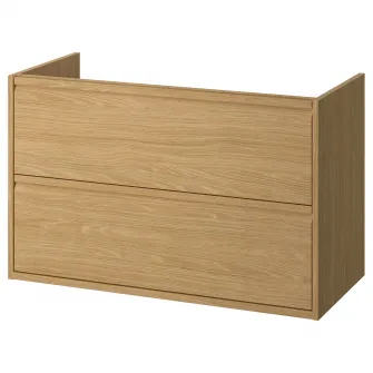 IKEA ÄNGSJÖN Masca lavoar cu sertare, aspect stejar, 100x48x63 cm