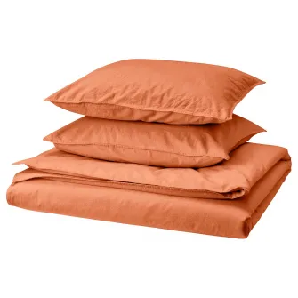 IKEA ÄNGSLILJA Husa pilota+2 fete perna, rosu-maro, 200x200/50x60 cm
