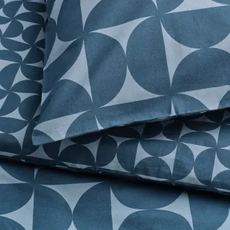 IKEA ÄNGSNEJLIKA Husa pilota+fata perna, albastru inchis/bleu, 150x200/50x60 cm