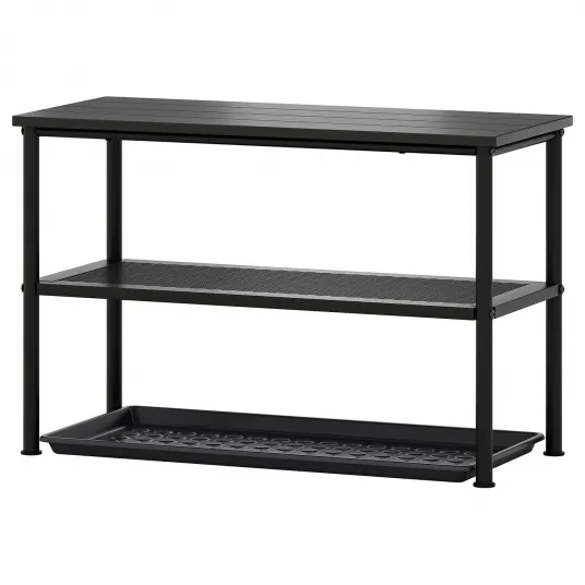 IKEA NIPÅSEN / BAGGMUCK Set mobilier hol, 2 piese, negru/gri