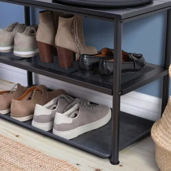 IKEA NIPÅSEN Banca depozitare pantofi, negru, 79x35x52 cm