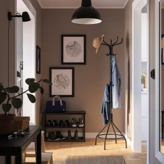IKEA NIPÅSEN Cuier, negru, 181 cm
