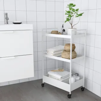 IKEA NISSAFORS Carucior, alb, 50.5x30x83 cm