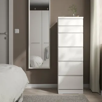 IKEA NISSEDAL Oglinda, alb, 40x150 cm