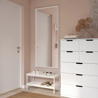 IKEA NISSEDAL Oglinda, alb, 65x150 cm