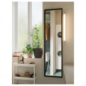 IKEA NISSEDAL Oglinda, negru, 40x150 cm