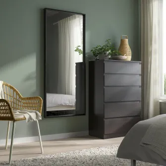 IKEA NISSEDAL Oglinda, negru, 65x150 cm