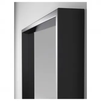 IKEA NISSEDAL Oglinda, negru, 65x65 cm
