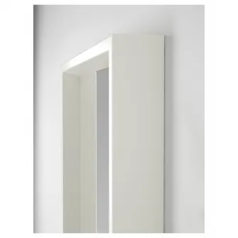 IKEA NISSEDAL Combinatie cu oglinda, alb, 130x150 cm
