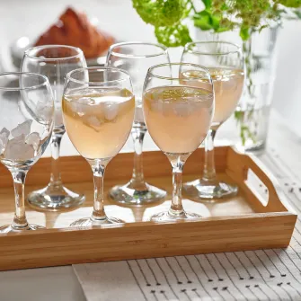 IKEA ÄNKEBLOMSTER Pahar vin, sticla transparenta, 25 cl