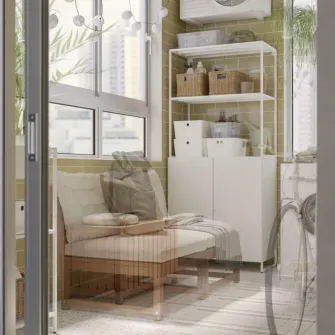 IKEA NÄMMARÖ Sezlong, exterior, maro deschis vopsit