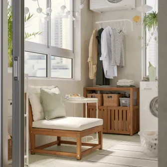 IKEA NÄMMARÖ Fotoliu exterior, maro deschis vopsit