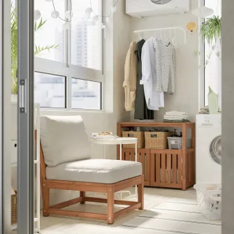 IKEA NÄMMARÖ Fotoliu exterior, maro deschis vopsit/Frösön/Duvholmen bej